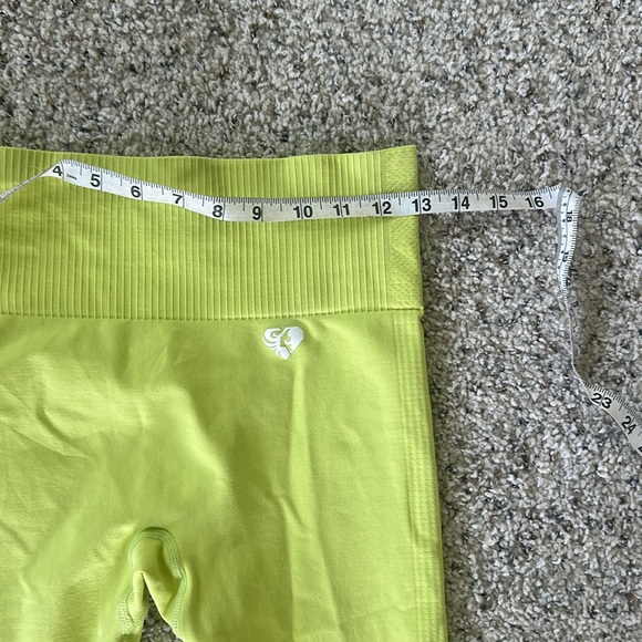 Women's Best Power Seamless workout gym Leggings lime green - Picture 5 of 5